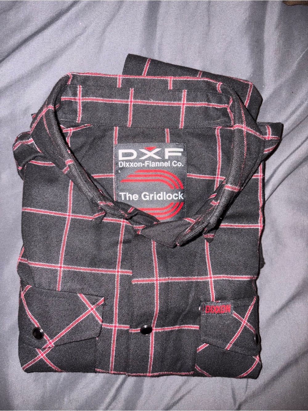 DIXXON The Gridlock Black & Red Plaid Button-Down Shirt